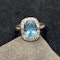 Aquamarine Diamond Ring in 18ct White Gold dated 1971, SHAPIRO & Co since1979 - image 1