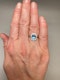 Aquamarine Diamond Ring in 18ct White Gold dated 1971, SHAPIRO & Co since1979 - image 2