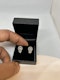 Modern diamond 18ct white gold earrings at Deco&Vintage Ltd - image 2