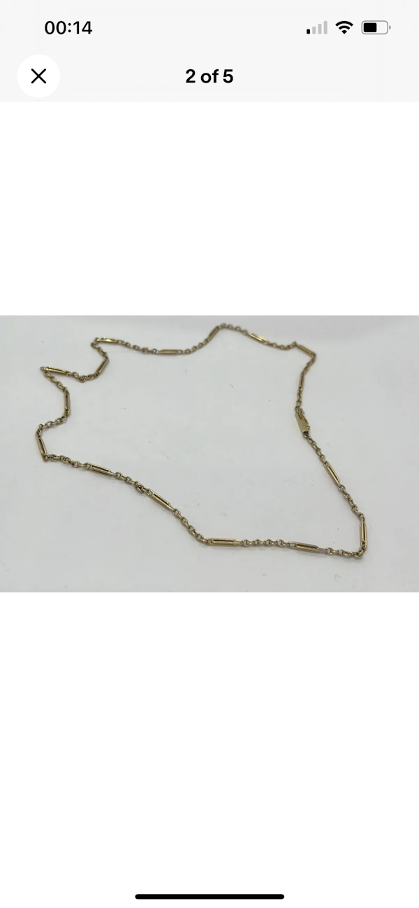 Yellow Gold Fancy Link Chain 585 14ct - image 2