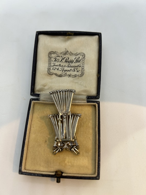 1950,s French diamond platinum pendant/brooch at Deco&Vintage Ltd - image 2