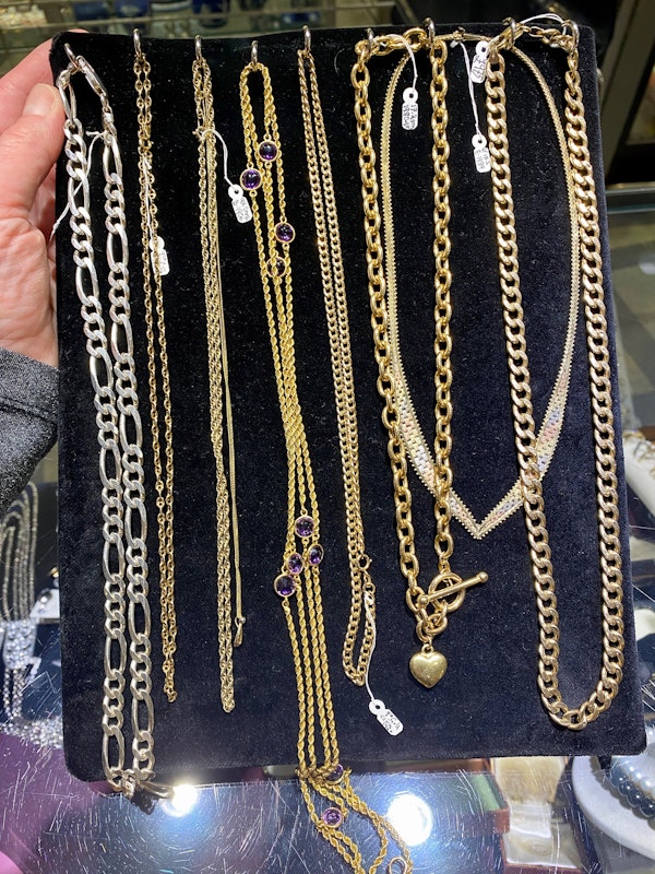 Selection of Gold and Silver Vintage Chains, Lilly's Attic since 2001 - image 1