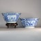 A pair of large Chinese blue and white punch bowls, Kangxi (1662-1722) - image 7
