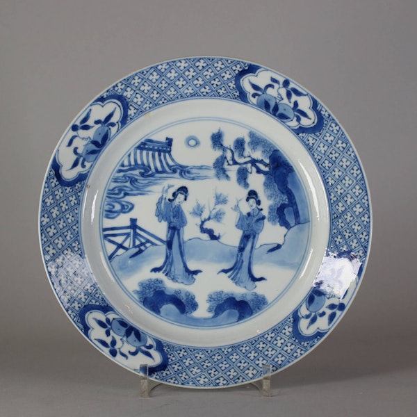 Chinese blue and white long Eliza plate, Kangxi (1662-1722) - image 2