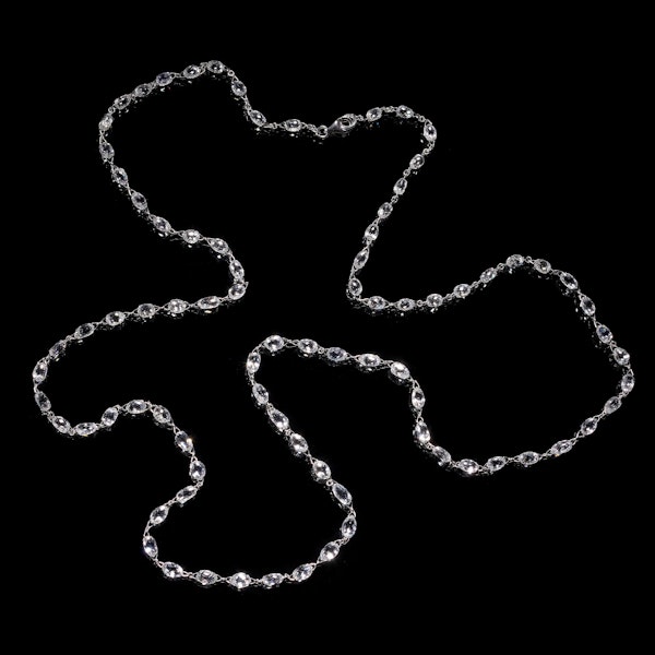 Modern Briolette Diamond and White Gold Necklace, 36.83ct - image 3