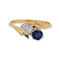 Antique sapphire and diamond moi et toi engagement ring SKU: 6175 DBGEMS - image 1