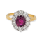 Antique Ruby and diamond cluster ring SKU: 6179 DBGEMS - image 1