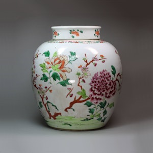 Chinese famille rose ginger jar and cover, Qianlong (1736-95)