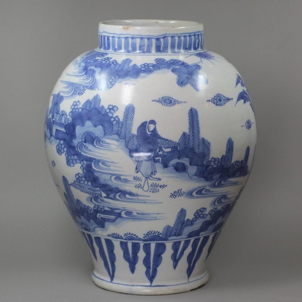 Frankfurt blue and white vase, 18th century - image 7
