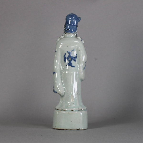 Chinese blue and white figure of Zhongli Quan, Ming (1368 – 1644), late 16th/early 17th century - image 6