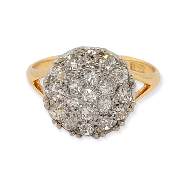 Antique diamond cluster ring SKU: 6196 DBGEMS - image 1