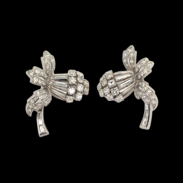 Vintage Orchid diamond earrings 8250 SKU: 6193 DBGEMS - image 1