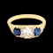 Antique sapphire and diamond engagement ring SKU: 6200 DBGEMS - image 1