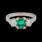 Colombian emerald and diamond engagement ring SKU: 6204 DBGEMS - image 2