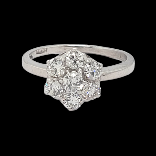Diamond cluster engagement ring SKU: 6181 DBGEMS - image 1