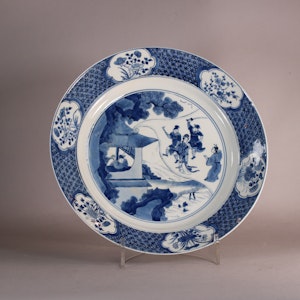 Chinese blue and white plate, Kangxi (1662-1722)