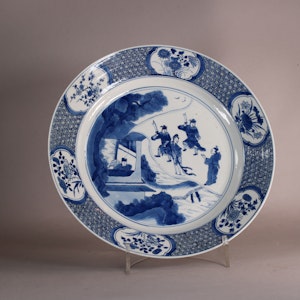 Chinese blue and white plate, Kangxi (1662-1722)