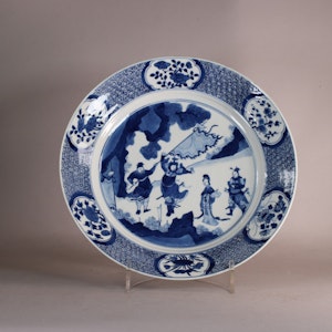 Chinese blue and white plate, Kangxi (1662-1722)