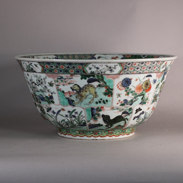 Chinese massive famille verte bowl, Kangxi (1662-1722) - image 5