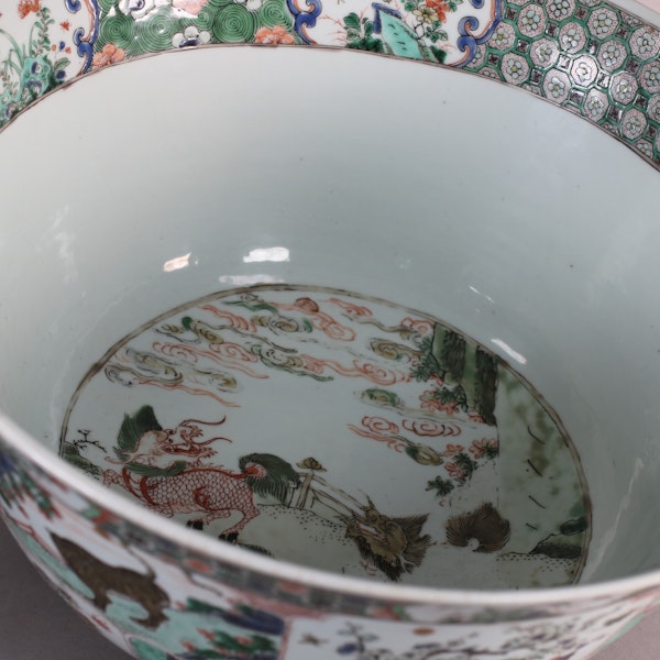 Chinese massive famille verte bowl, Kangxi (1662-1722) - image 8
