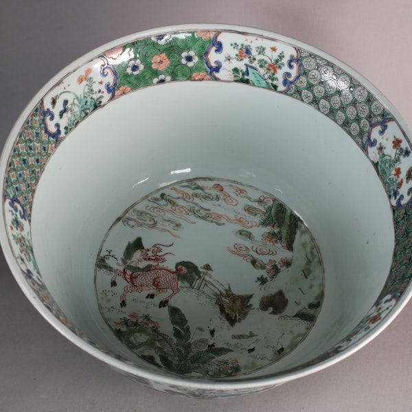 Chinese massive famille verte bowl, Kangxi (1662-1722) - image 7