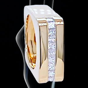 Heavy weight Princess cut diamond ring.