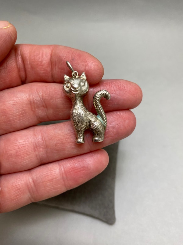 Silver Charm Cat date circa 1960, Lilly's Attic since 2001 - image 2