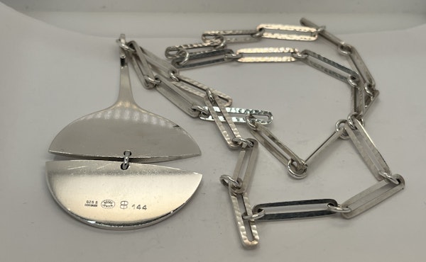 Georg Jensen Necklace/ Pendant Bent Gabrielsen 144. Hand hammered chain - image 2