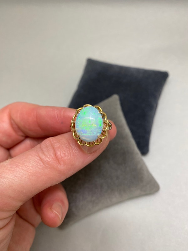 Opal Ring in 14ct Gold date circa 1950, SHAPIRO & Co since1979 - image 6
