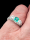 Art deco emerald and diamond engagement ring  SKU: 6235 DBGEMS - image 2