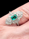 Art deco emerald and diamond dress ring  SKU: 6236 DBGEMS - image 2