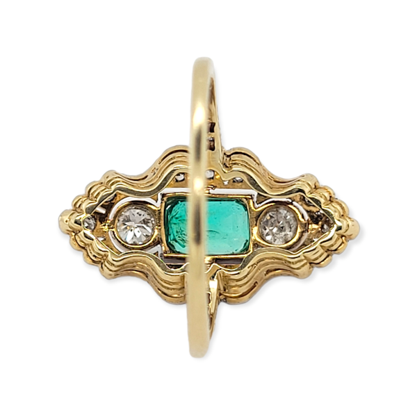 Art deco emerald and diamond dress ring  SKU: 6236 DBGEMS - image 3