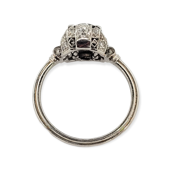 Art deco sapphire and diamond engagement ring  SKU: 6237 DBGEMS - image 3