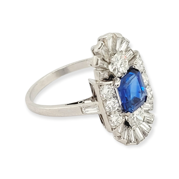 Fine Art deco sapphire and diamond cocktail ring  SKU: 6238 DBGEMS - image 2