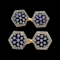 Antique hexagonal firmament diamond and enamel cufflinks  SKU: 6240 DBGEMS - image 1
