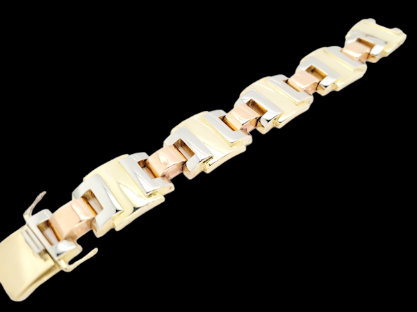 Three colour gold tank bracelet SKU: 6264 DBGEMS - image 2
