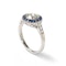 Sapphire And Diamond Platinum Cluster Ring, 1.00ct - image 2
