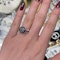 Sapphire And Diamond Platinum Cluster Ring, 1.00ct - image 4