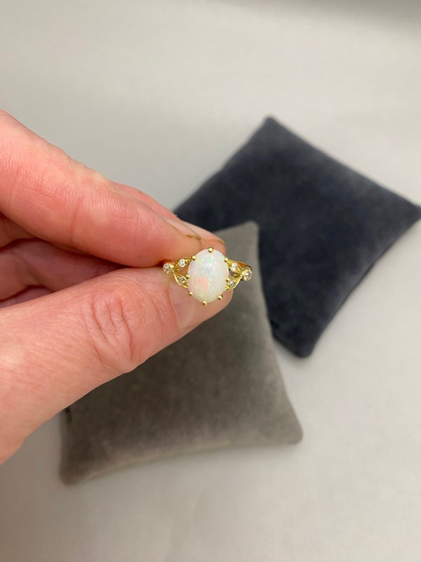 Opal Diamond Ring in 18ct Gold date circa 1905, SHAPIRO & Co since1979 - image 5
