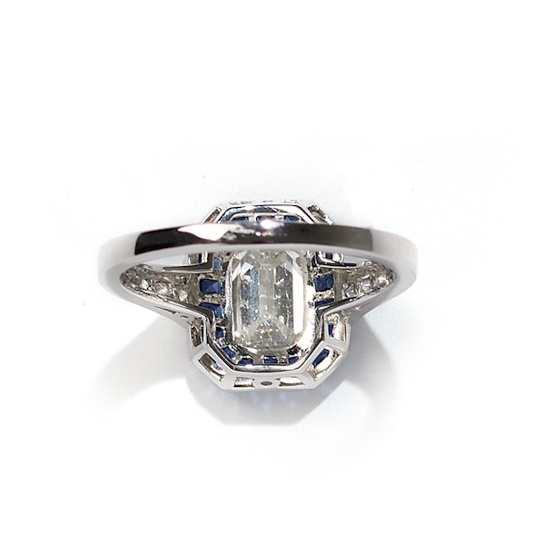 Sapphire, Diamond And Platinum Cluster Ring, 1.01ct - image 5