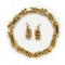 Vintage 18ct Gold Necklace And Earrings Suite - image 4