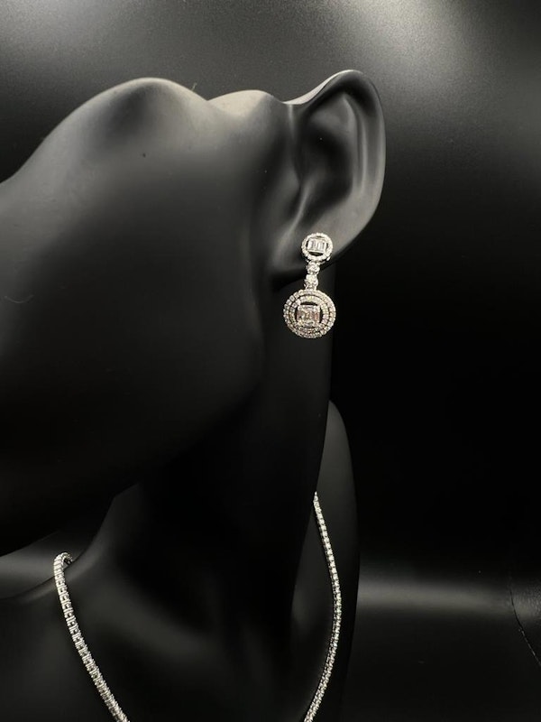 Beautiful Diamond Earrings In White Gold SOLD - image 3
