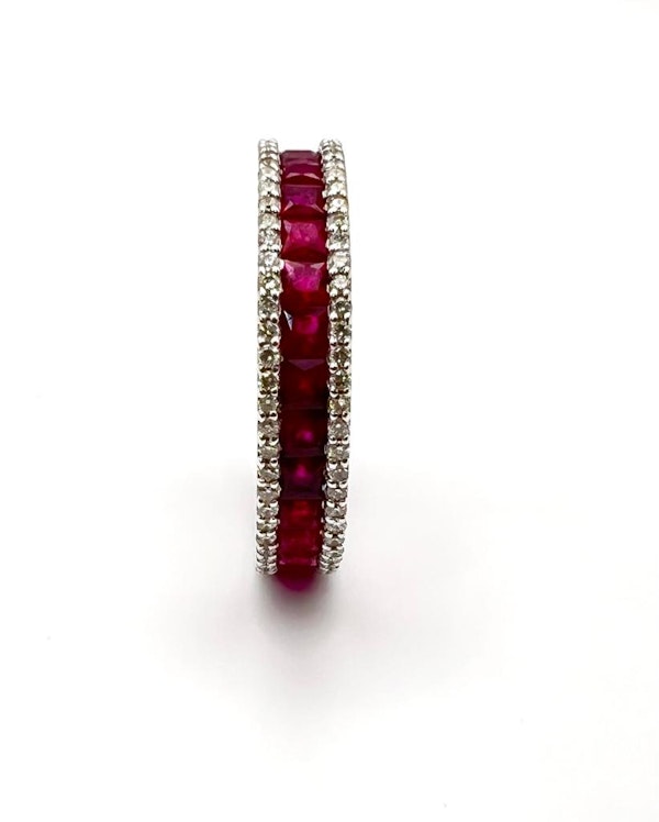 Pretty Ruby&Diamond  Eternity Ring - image 2