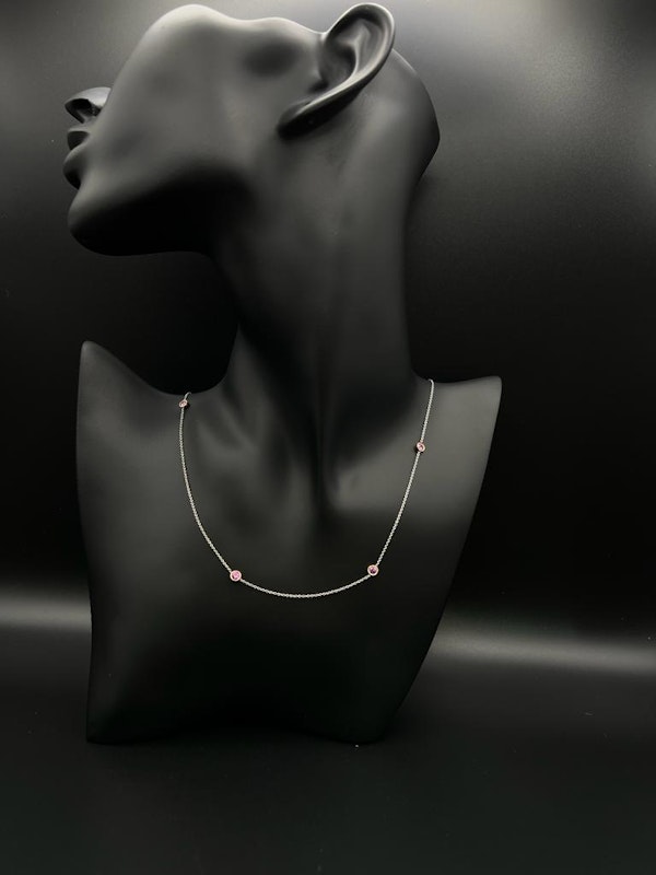 Beautiful pink sapphire necklace - image 2
