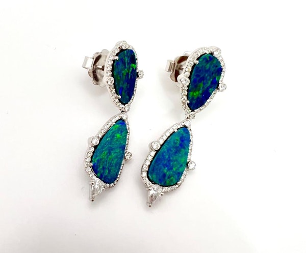 Stunning Opal&Diamond Earrings - image 8