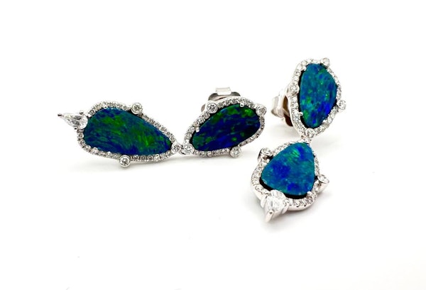 Stunning Opal&Diamond Earrings SOLD - image 7