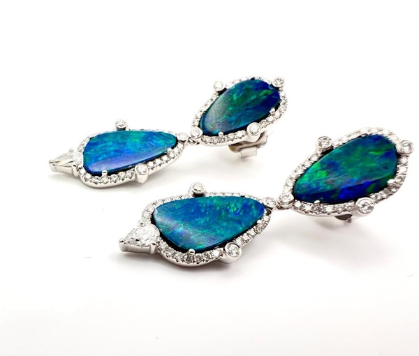 Stunning Opal&Diamond Earrings SOLD - image 2