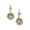 Antique Diamond and Silver Upon Gold Cluster Earrings, Circa 1920, 3.84 Carats - image 4