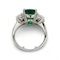 Cushion Emerald And Diamond Three Stone Ring, 5.18ct - image 3
