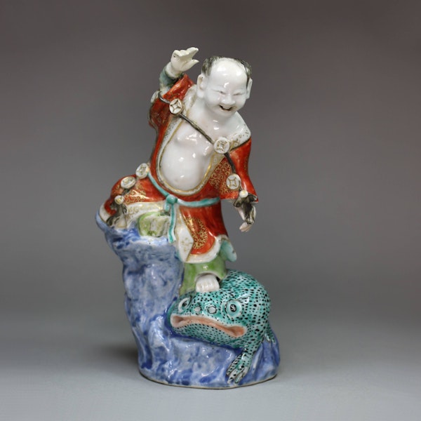 Chinese famille rose figure of Liu Hai and the money toad, Qianlong (1736-95) - image 1